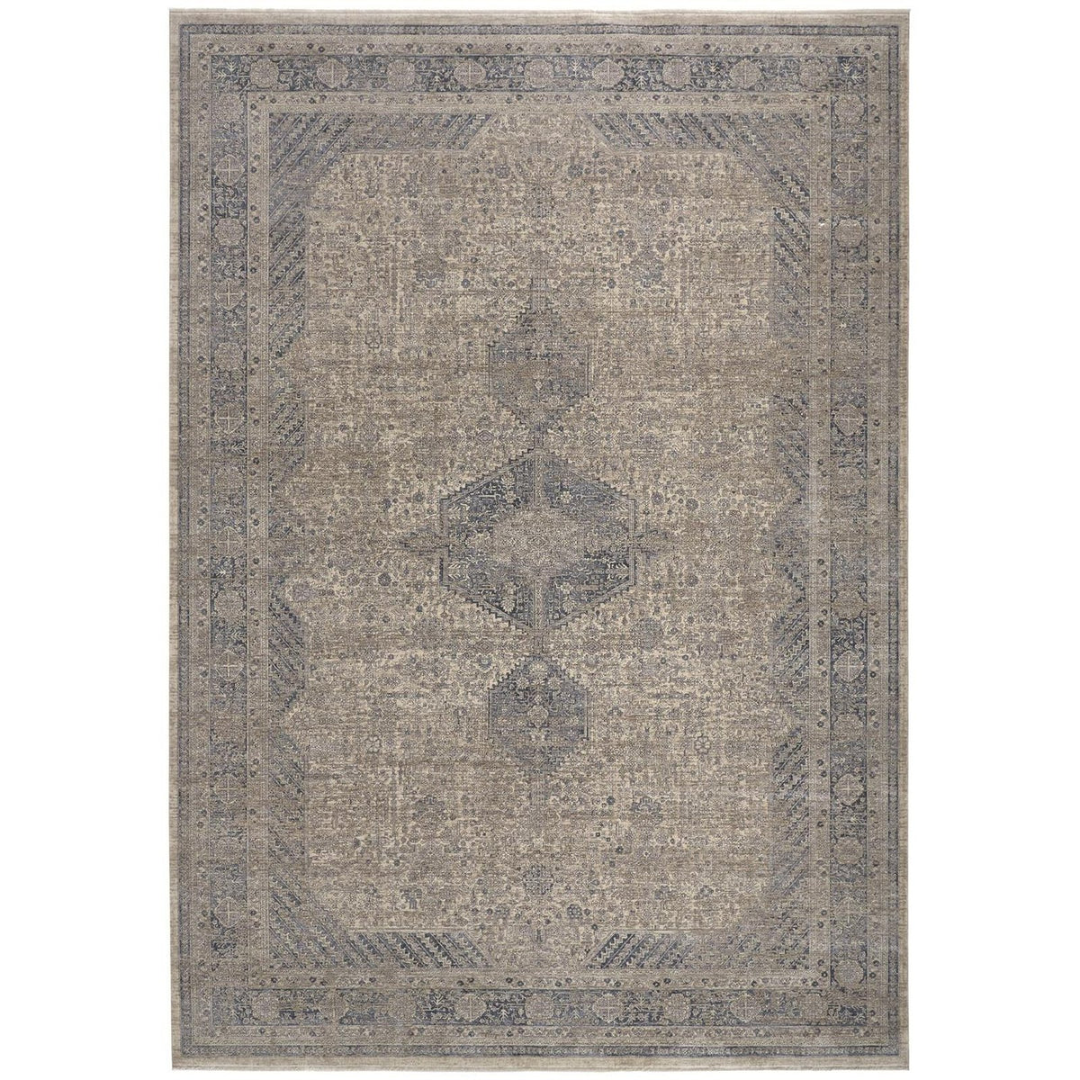Feizy Marquette 3775F Rug in Gray / Blue