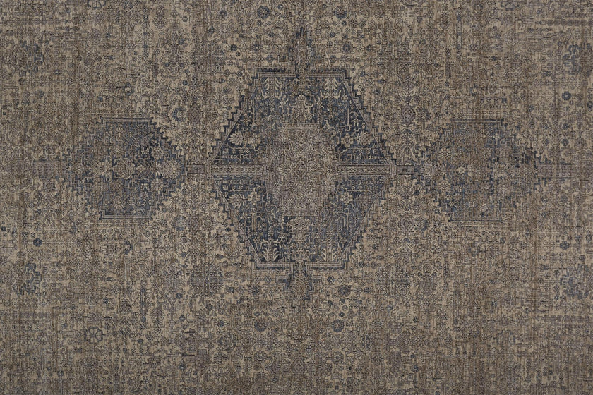 Feizy Marquette 3775F Rug in Gray / Blue
