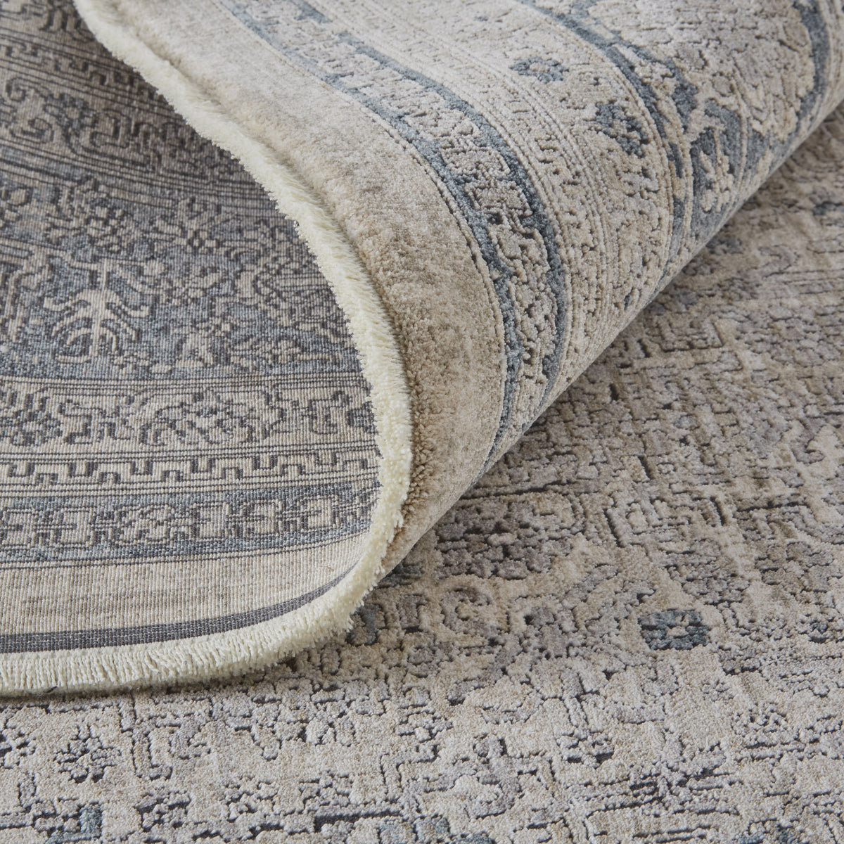 Feizy Marquette 3775F Rug in Gray / Blue