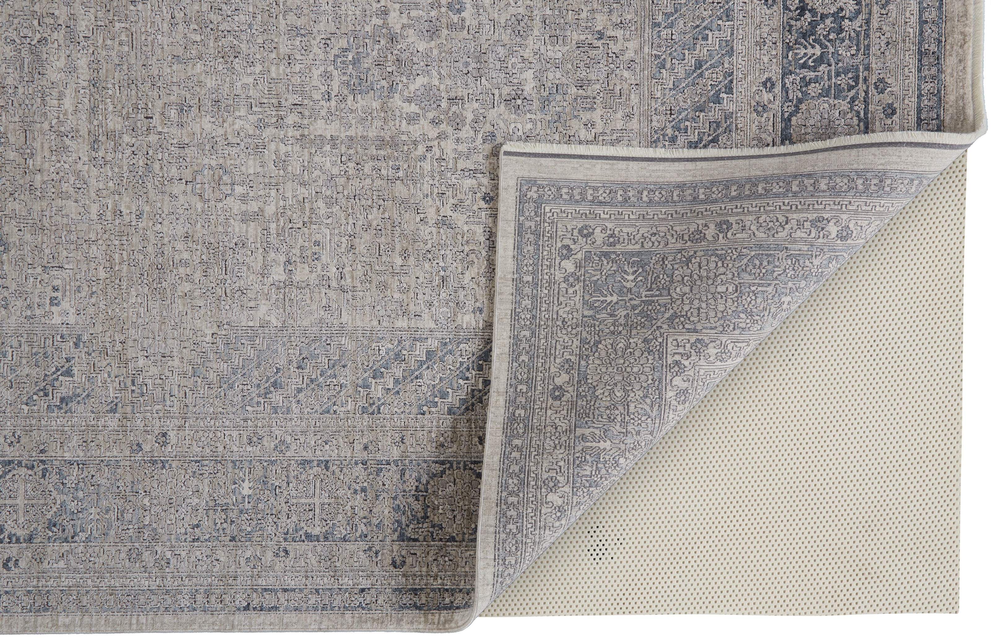 Feizy Marquette 3775F Rug in Gray / Blue