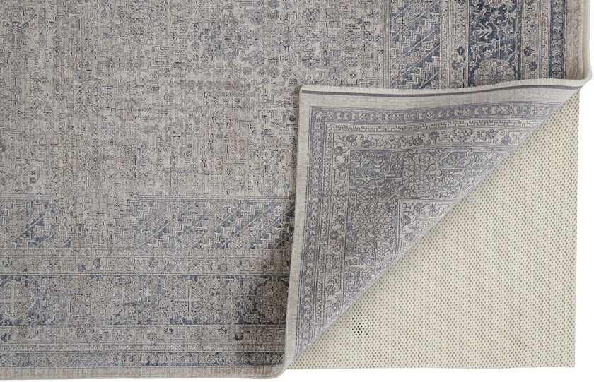 Feizy Marquette 3775F Rug in Gray / Blue