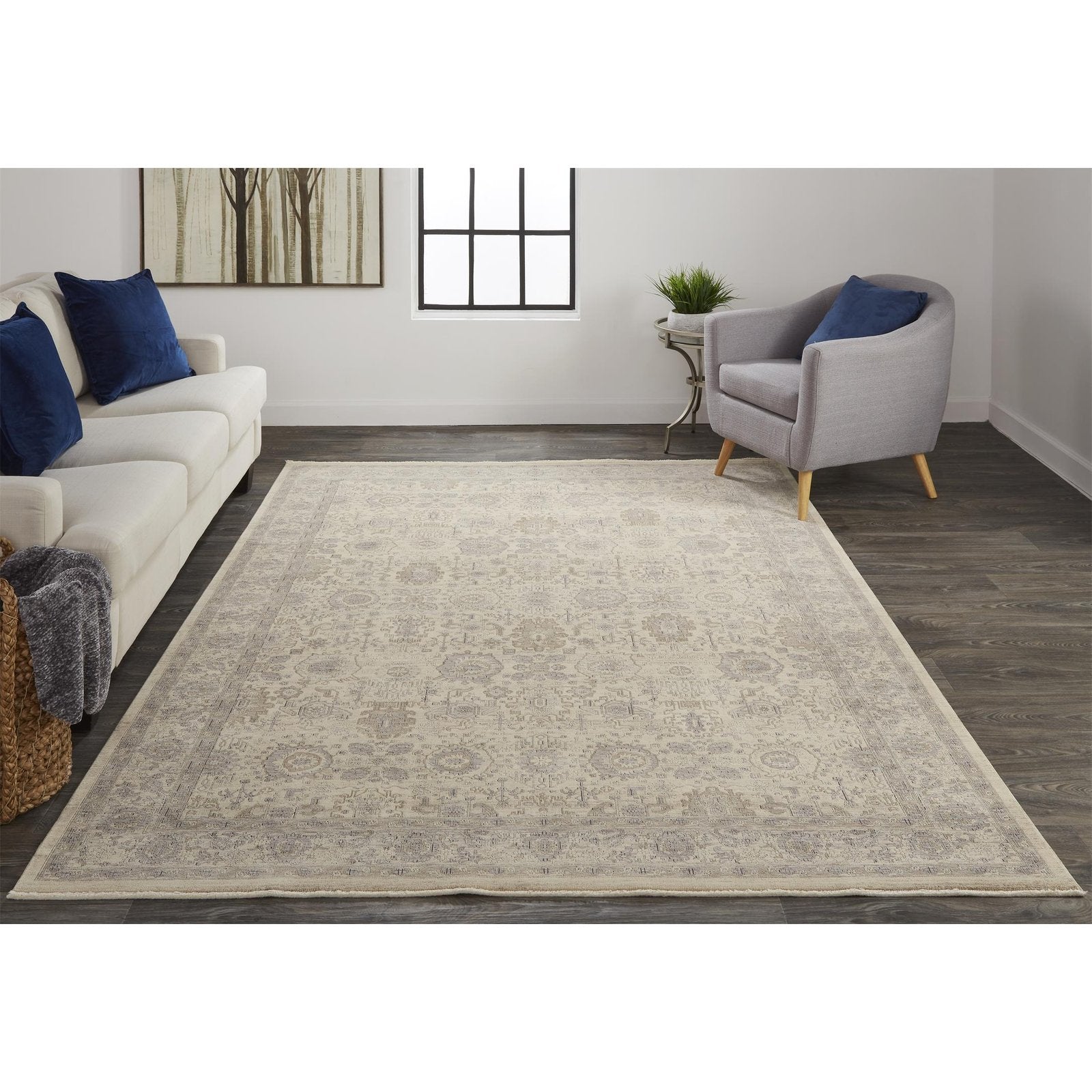 Feizy Marquette 3776F Rug in Beige / Gray