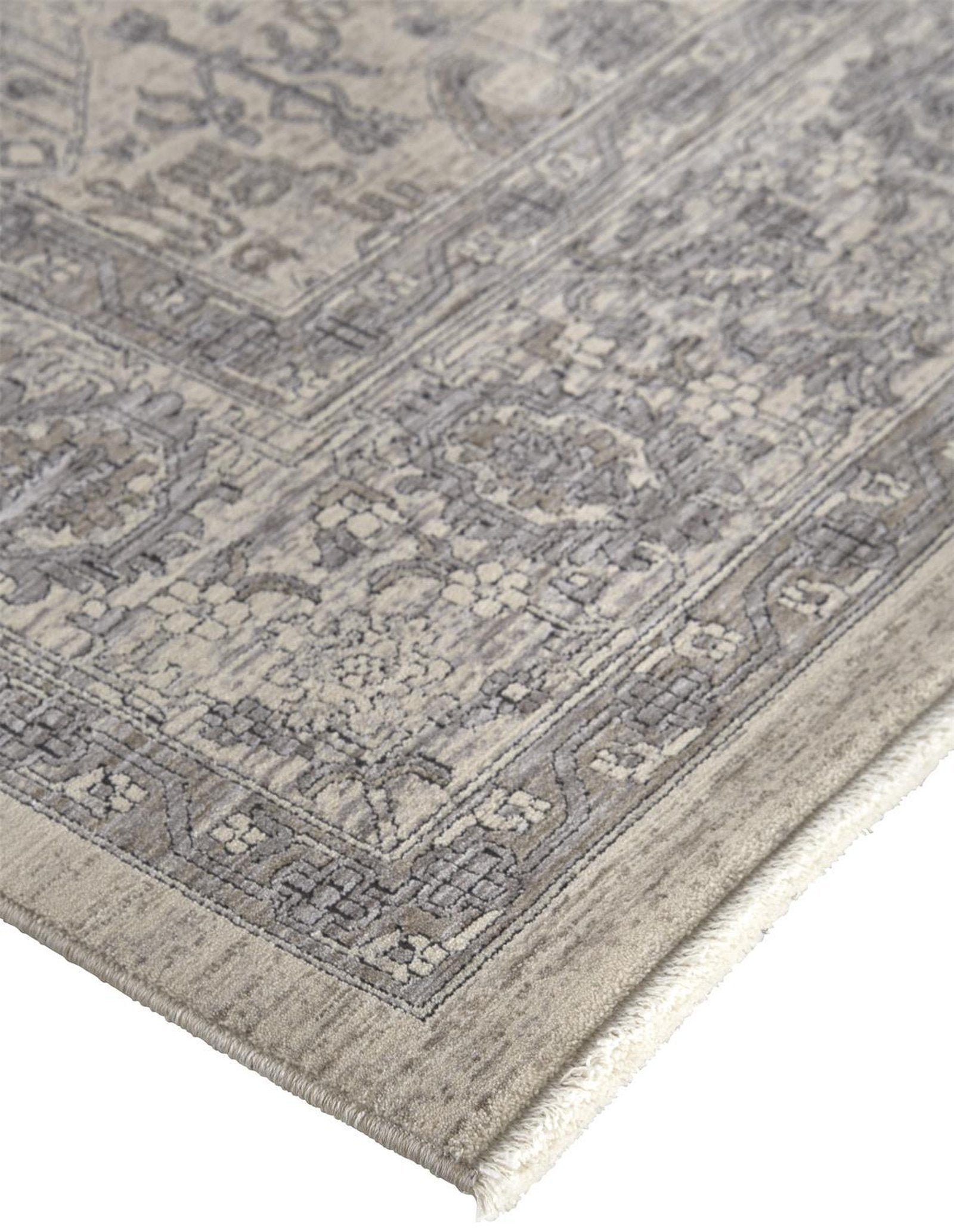 Feizy Marquette 3776F Rug in Beige / Gray