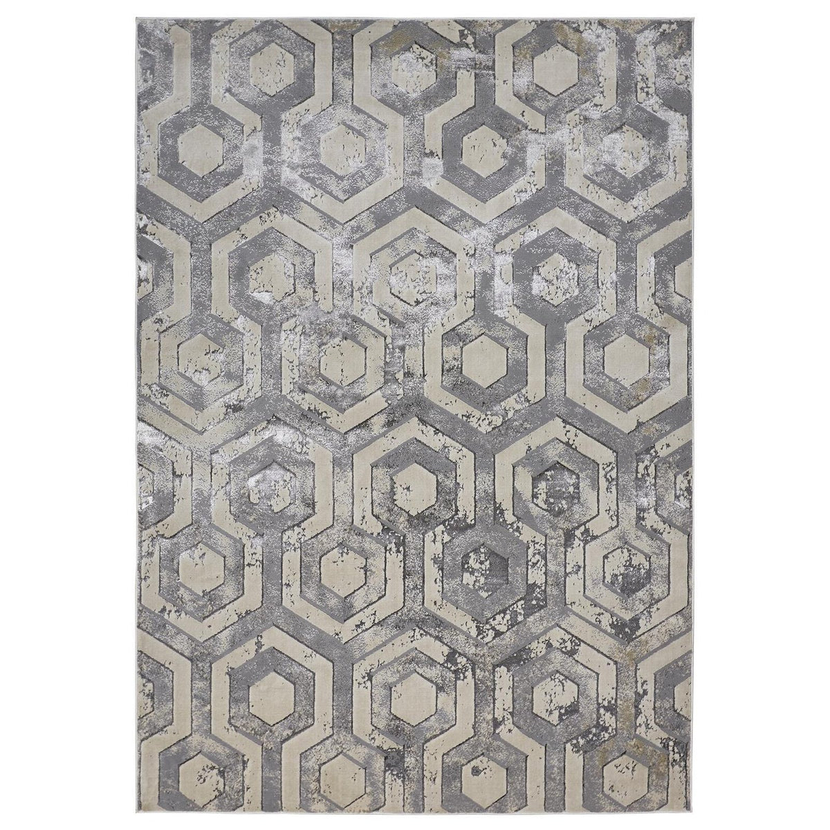 Feizy Micah 3046F Rug in Beige/Gray