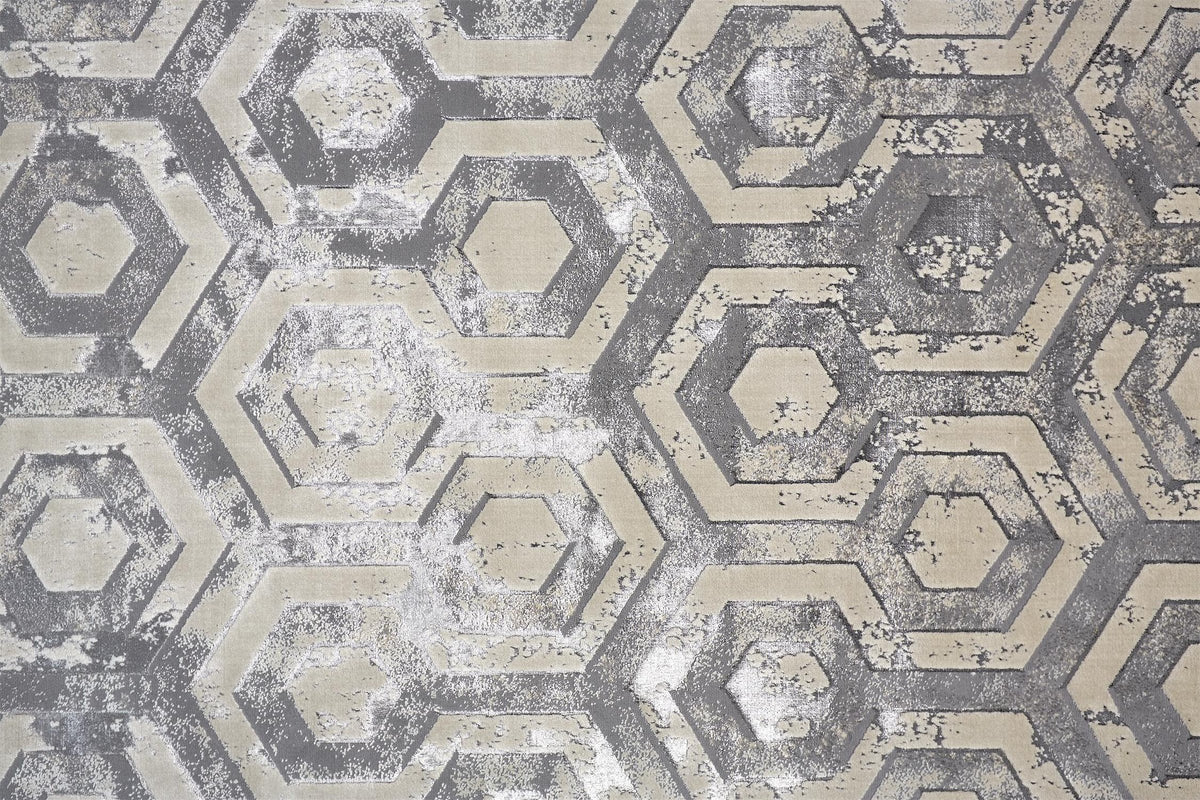Feizy Micah 3046F Rug in Beige/Gray