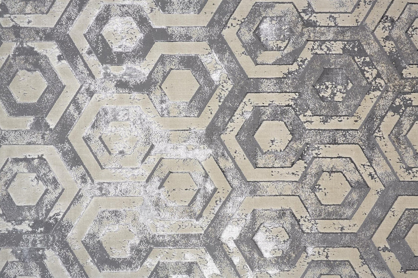 Feizy Micah 3046F Rug in Beige/Gray