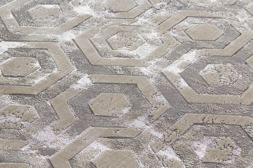 Feizy Micah 3046F Rug in Beige/Gray