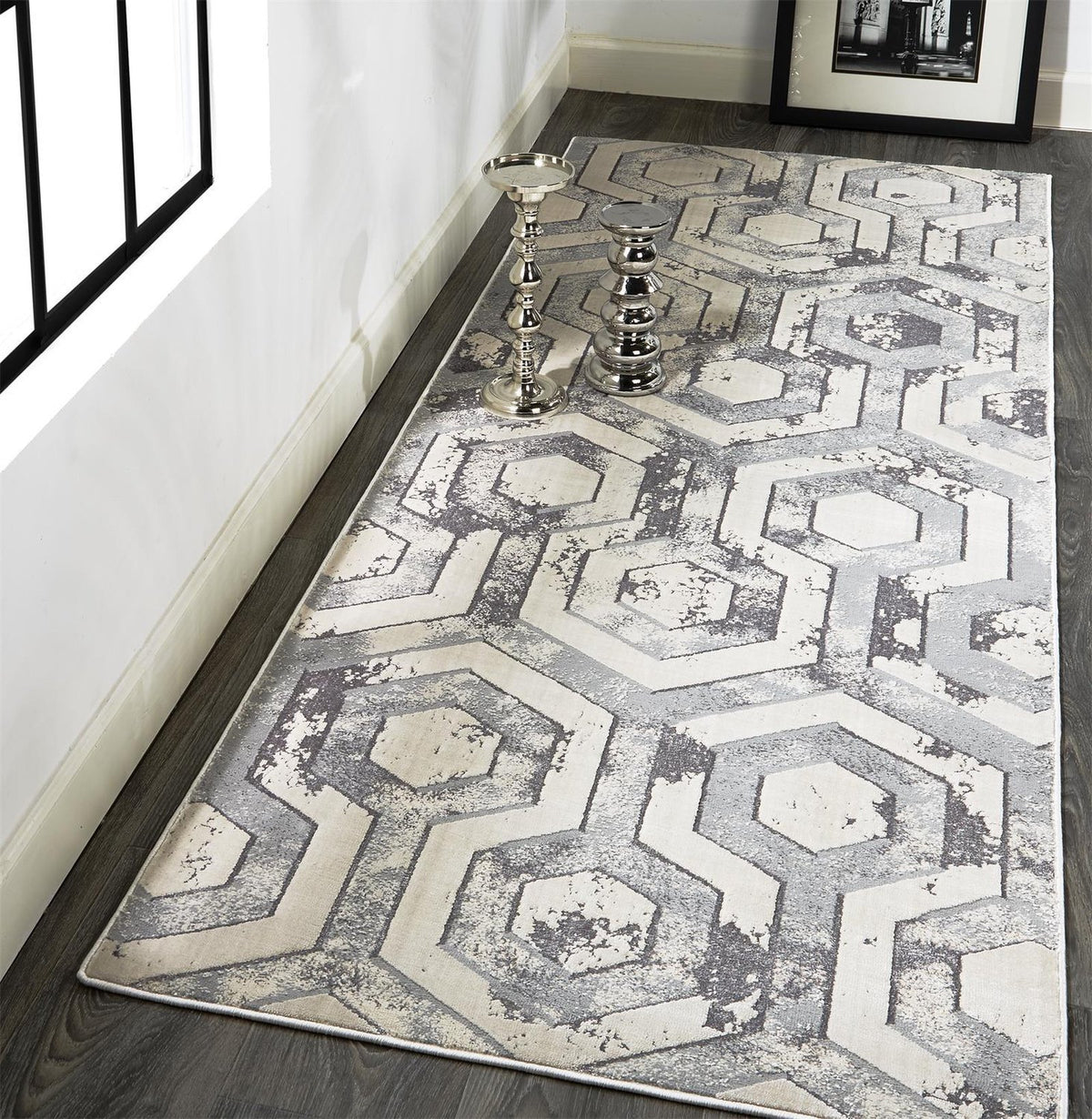Feizy Micah 3046F Rug in Beige/Gray