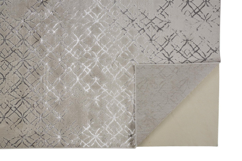 Feizy Micah 3047F Rug in Beige/Silver