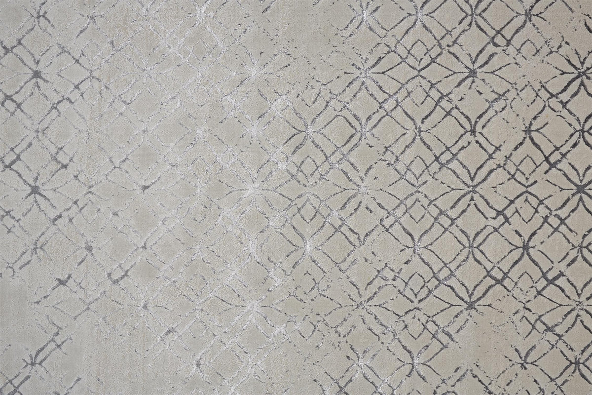 Feizy Micah 3047F Rug in Beige/Silver