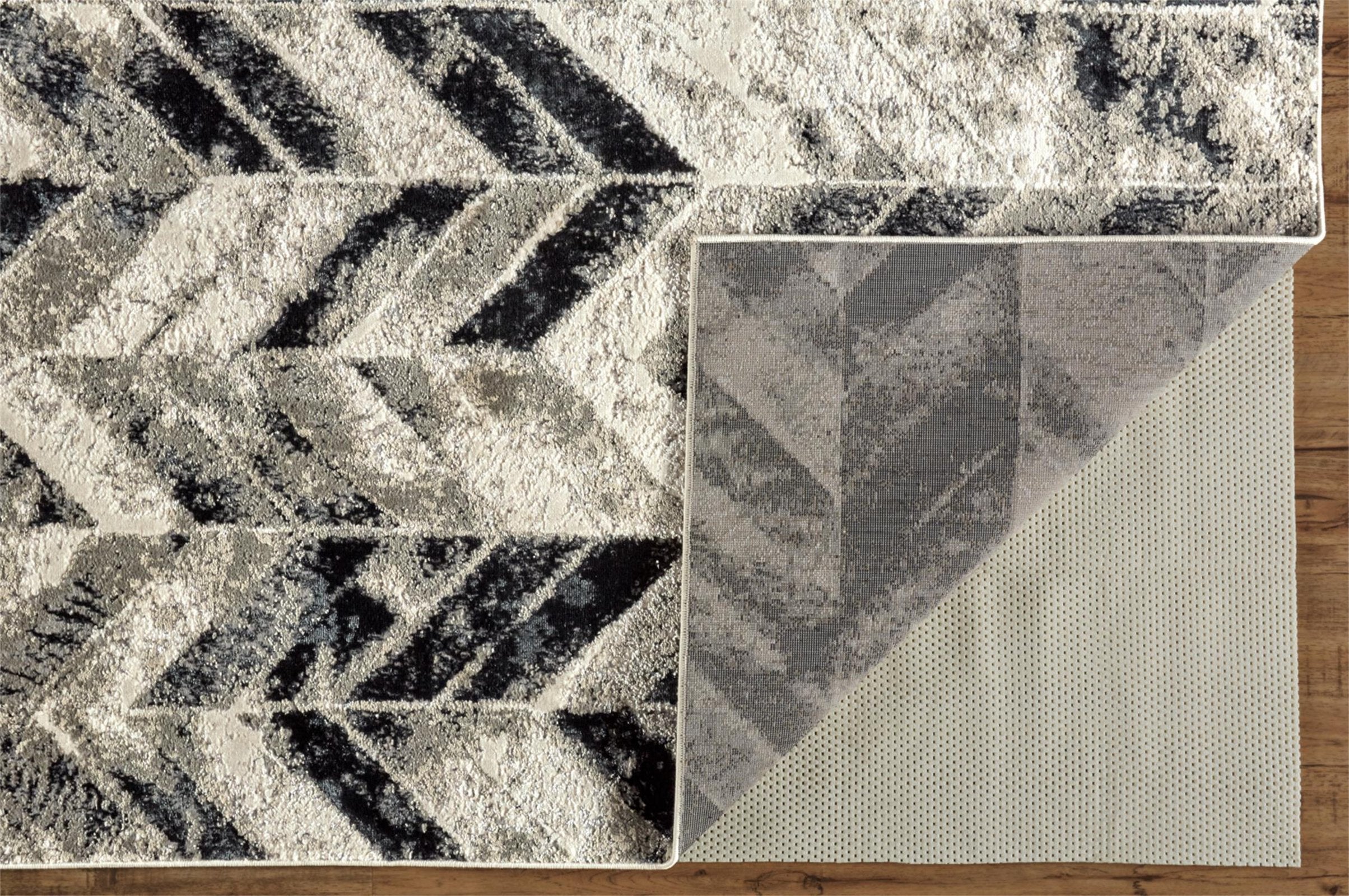 Feizy Micah 3048F Rug in Gray/Silver