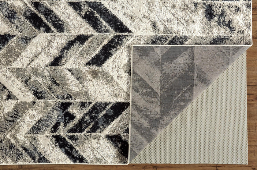 Feizy Micah 3048F Rug in Gray/Silver