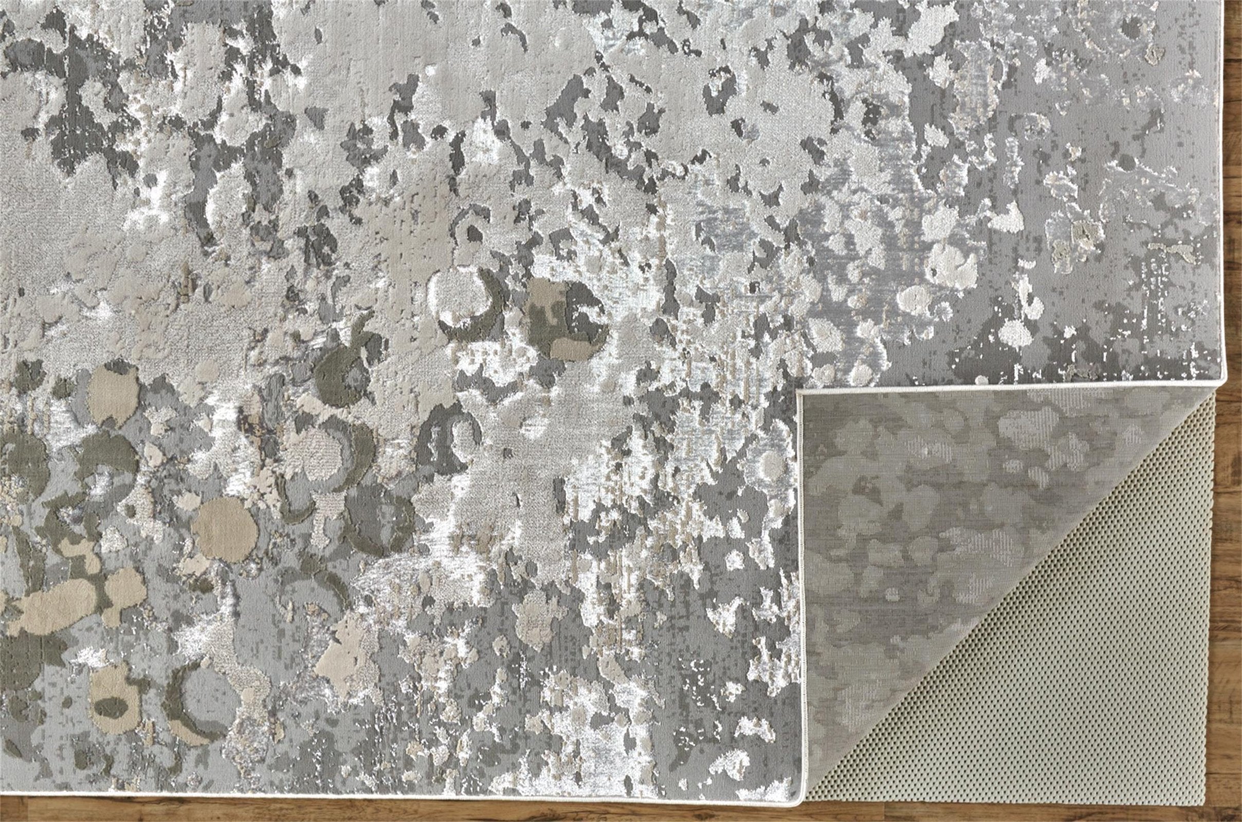 Feizy Micah 3336F Rug in Silver/Gray