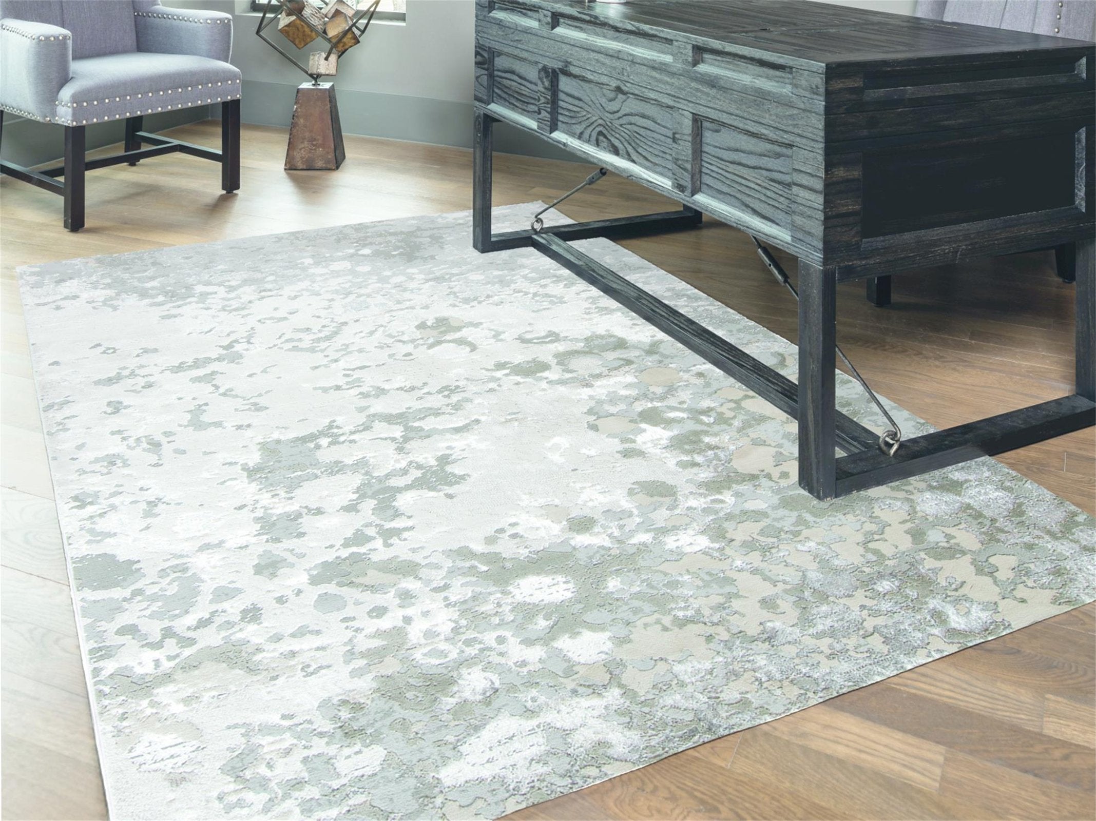 Feizy Micah 3336F Rug in Silver/Gray