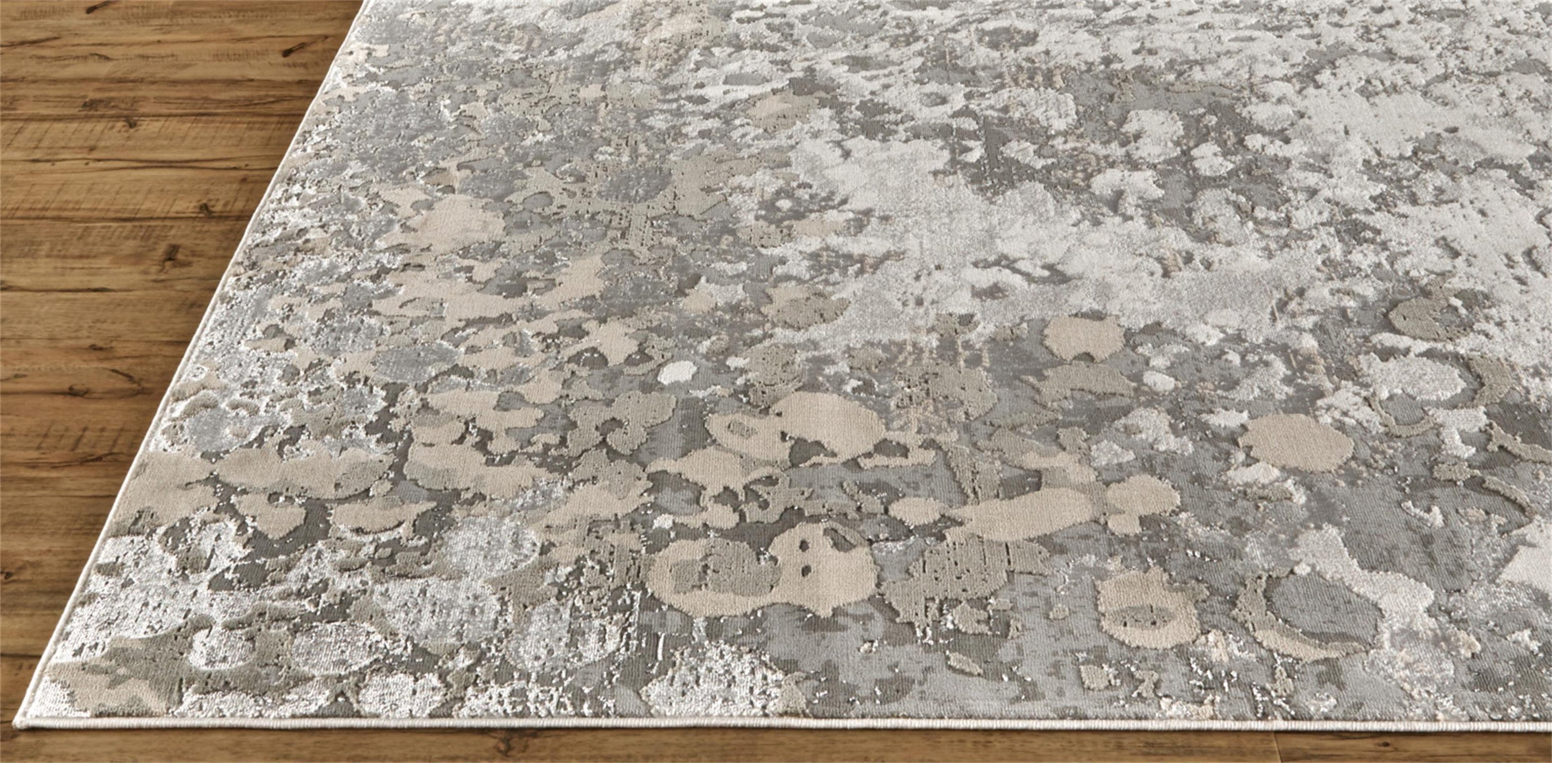 Feizy Micah 3336F Rug in Silver/Gray