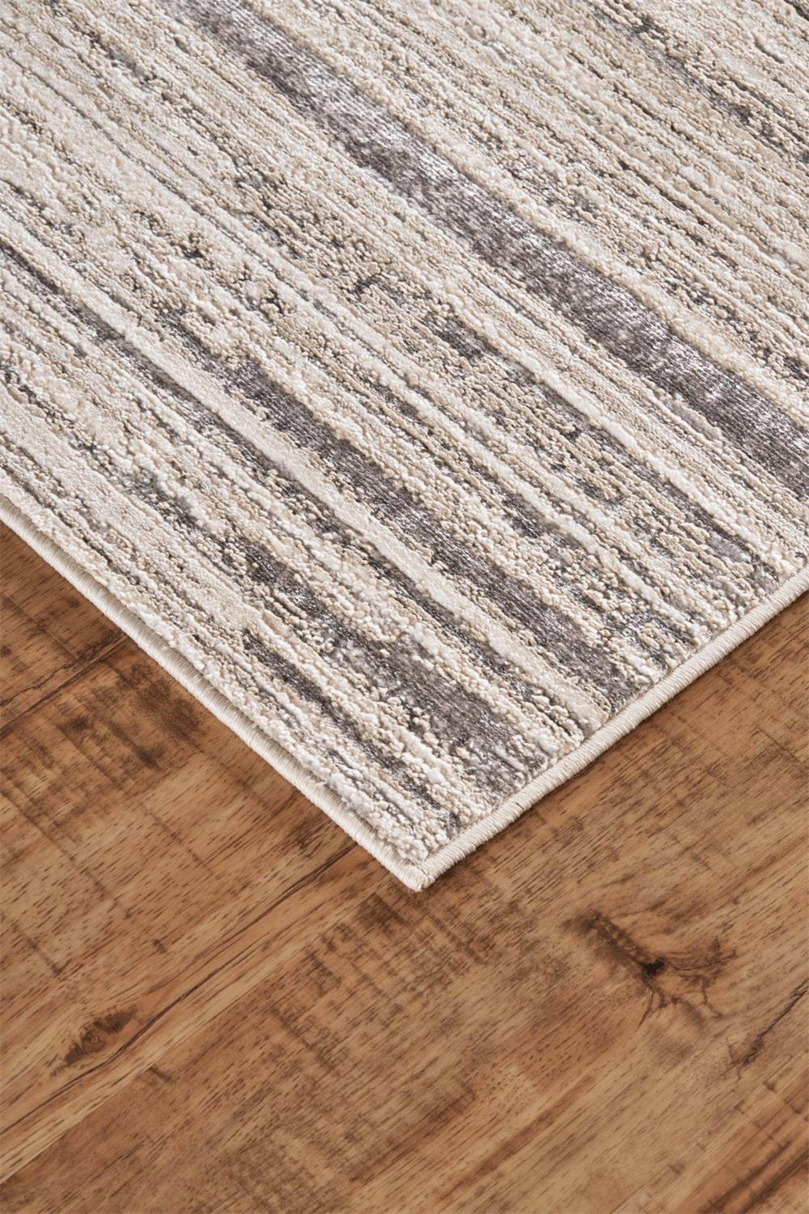 Feizy Micah 3337F Rug in Black/Dark Gray