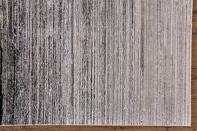 Feizy Micah 3337F Rug in Black/Dark Gray