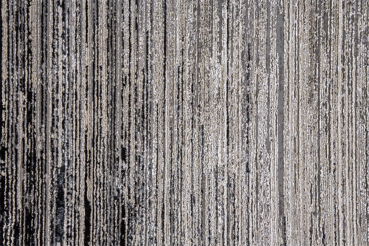 Feizy Micah 3337F Rug in Black/Dark Gray