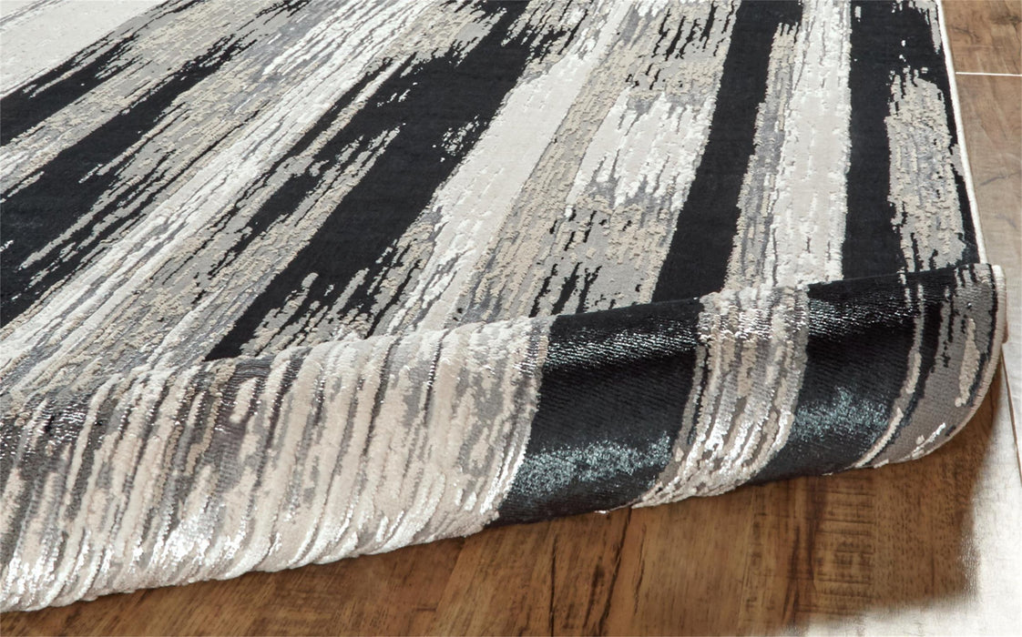 Feizy Micah 3338F Rug in Black/Silver