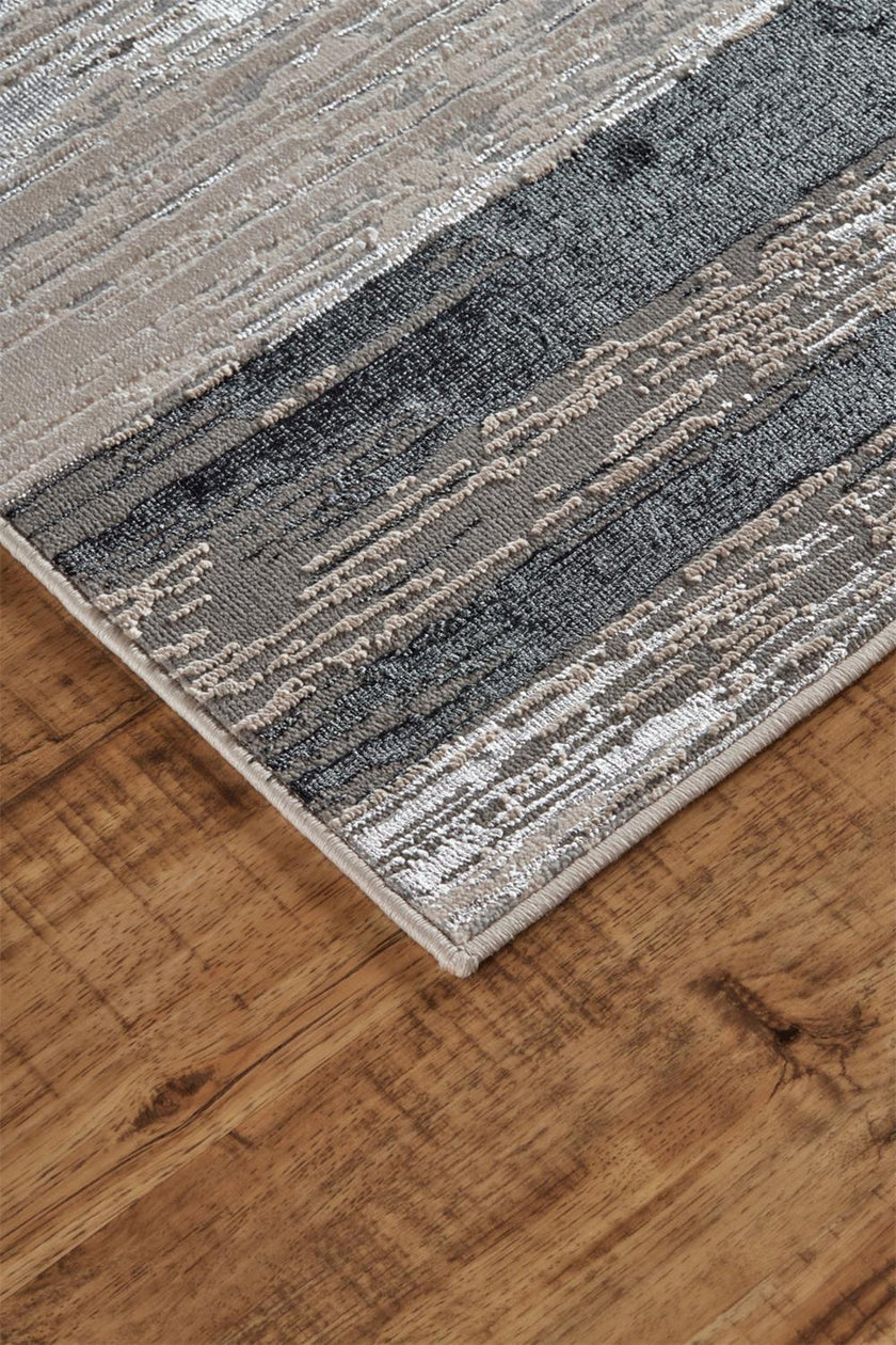 Feizy Micah 3338F Rug in Black/Silver