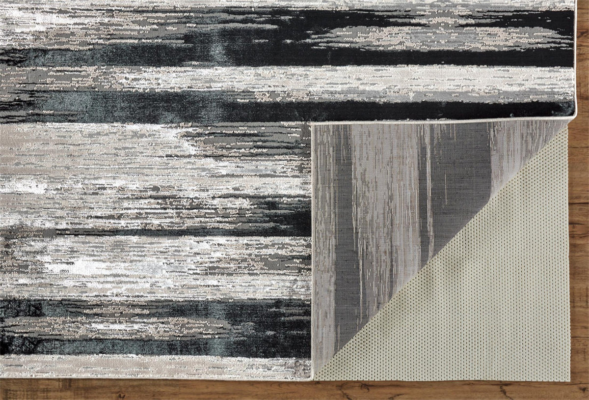 Feizy Micah 3338F Rug in Black/Silver