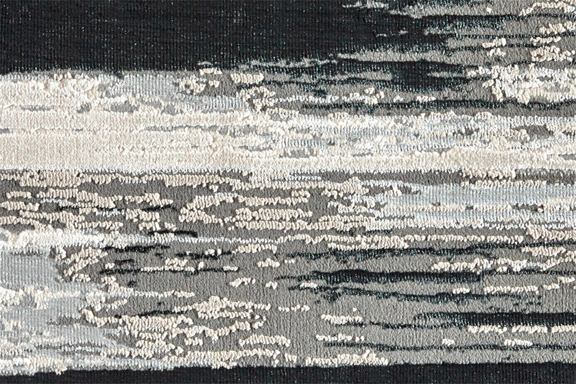 Feizy Micah 3338F Rug in Black/Silver