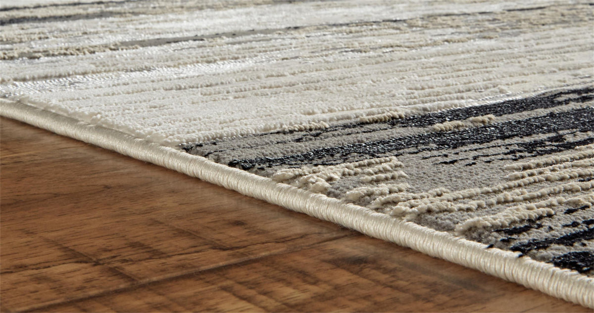 Feizy Micah 3338F Rug in Black/Silver