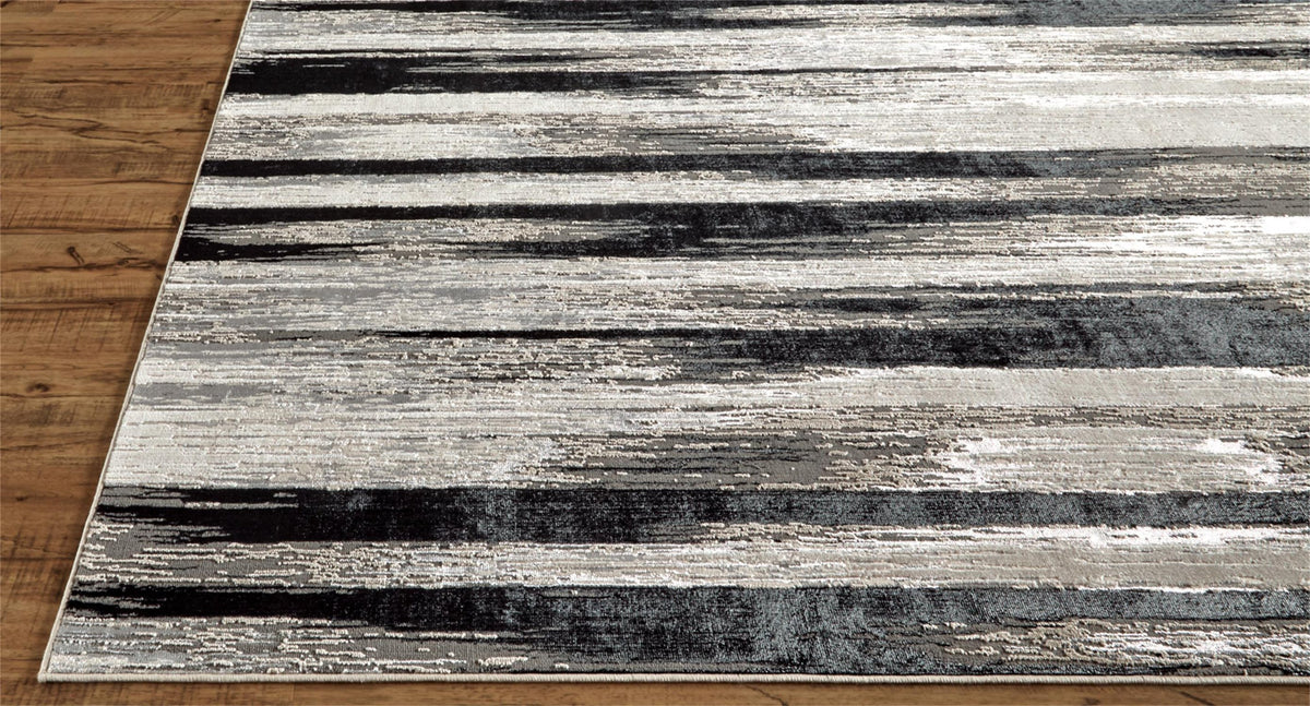 Feizy Micah 3338F Rug in Black/Silver