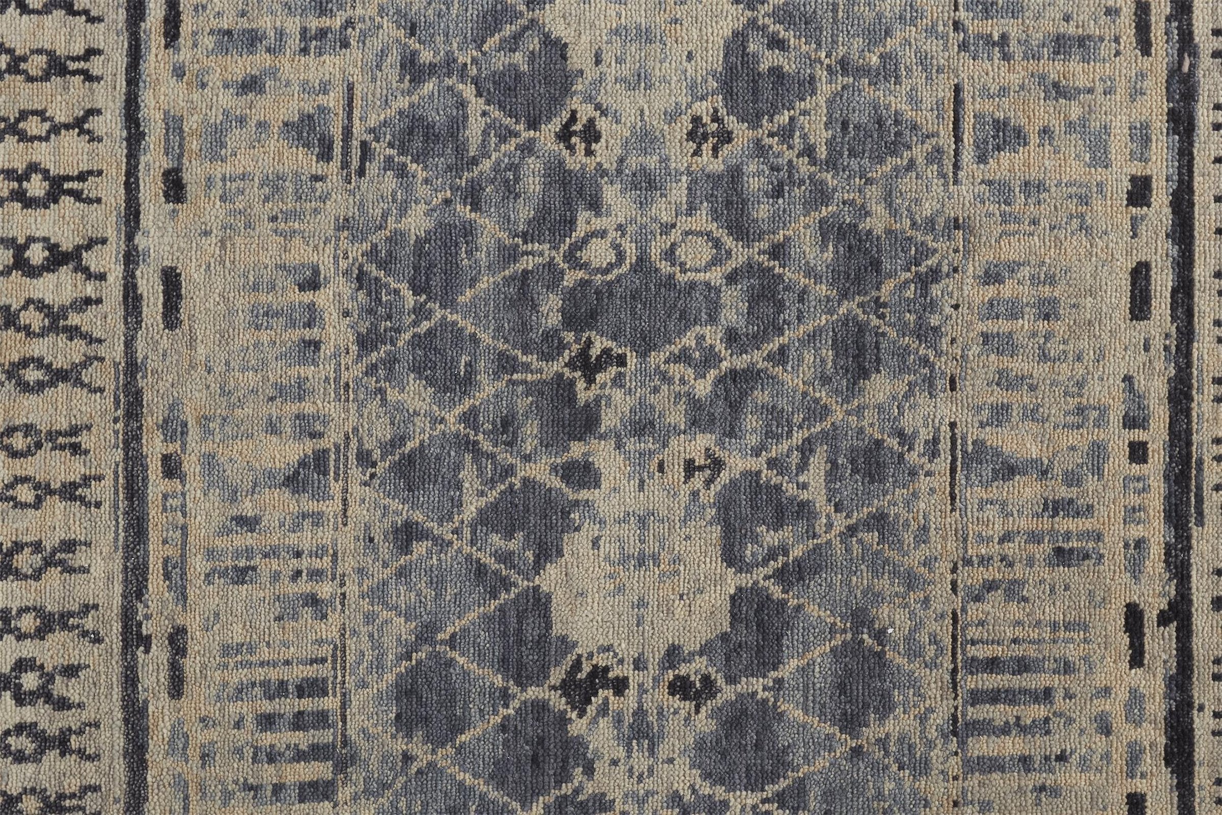 Feizy Palomar 6572F Rug in Blue / Tan