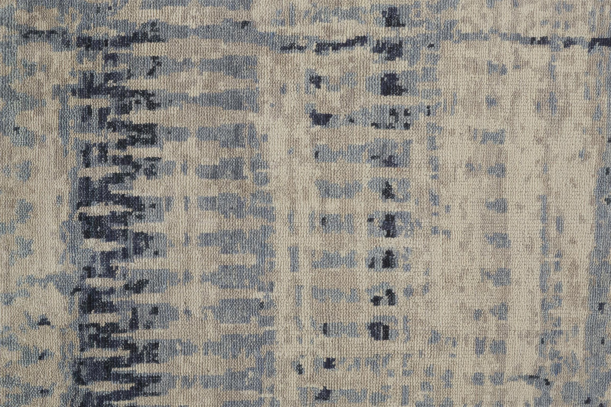Feizy Palomar 6631F Rug in Tan / Blue