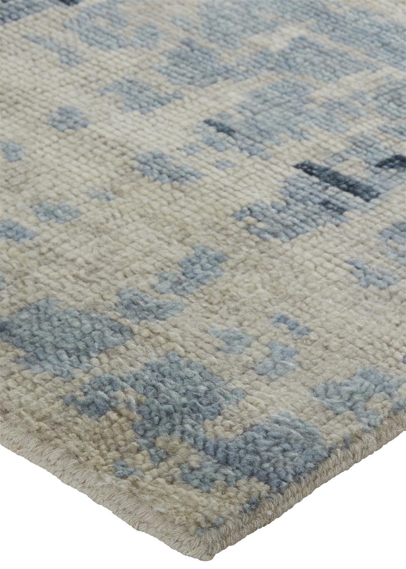Feizy Palomar 6631F Rug in Tan / Blue
