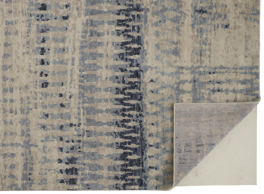 Feizy Palomar 6631F Rug in Tan / Blue