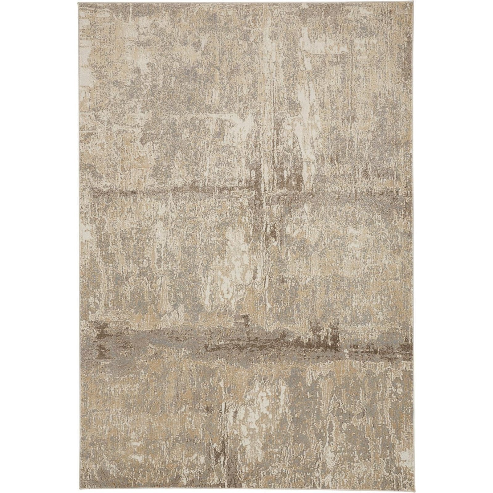 Feizy Parker 3701F Rug in Ivory / Gray