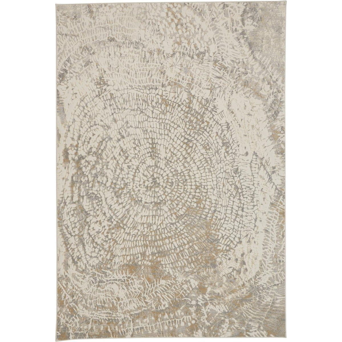 Feizy Parker 3702F Rug in Ivory / Gray