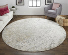 Feizy Parker 3702F Rug in Ivory / Gray