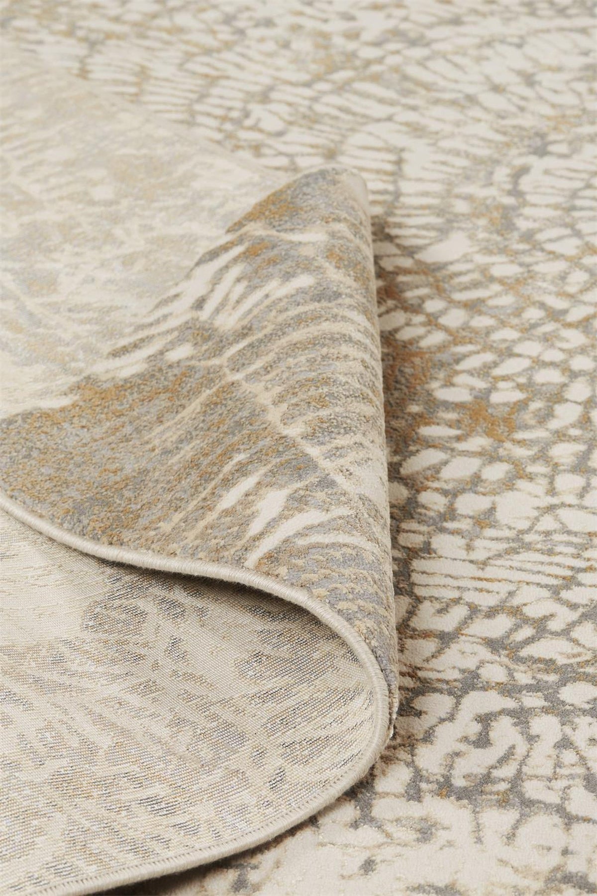 Feizy Parker 3702F Rug in Ivory / Gray