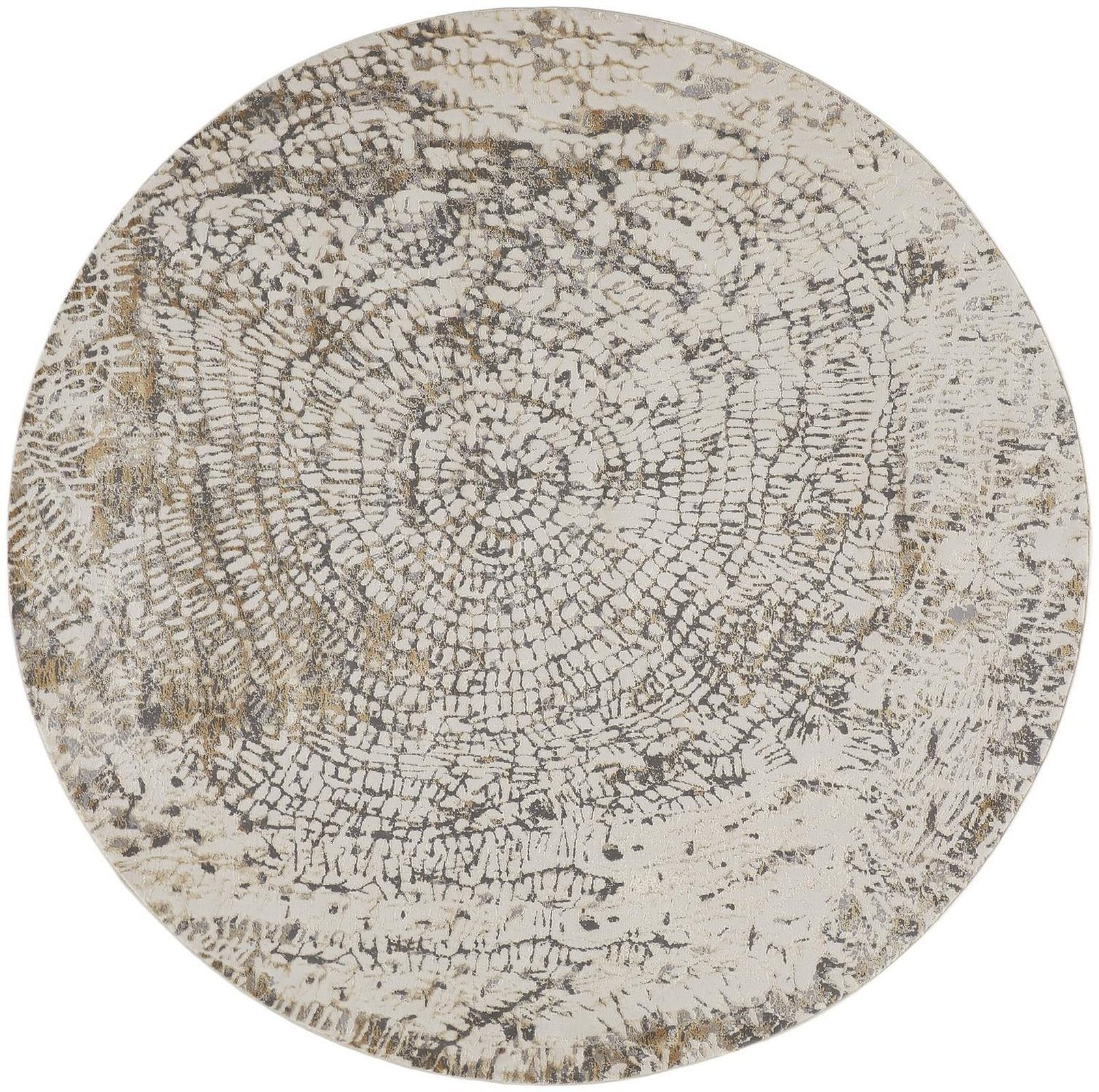 Feizy Parker 3702F Rug in Ivory / Gray