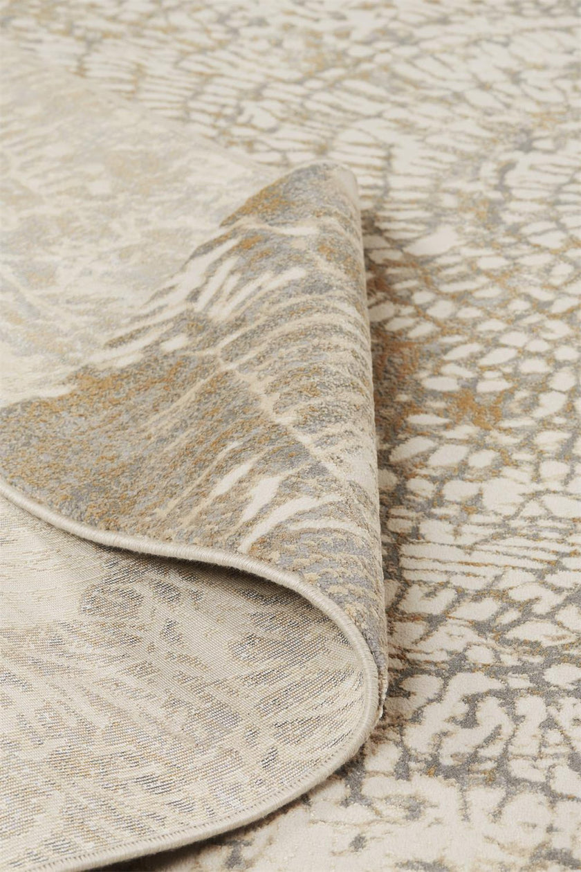Feizy Parker 3702F Rug in Ivory / Gray