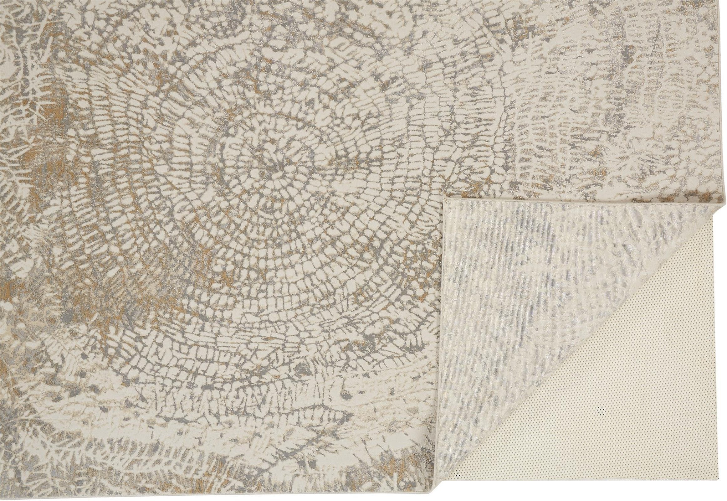 Feizy Parker 3702F Rug in Ivory / Gray