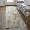 Feizy Parker 3704F Rug in Tan / Blue