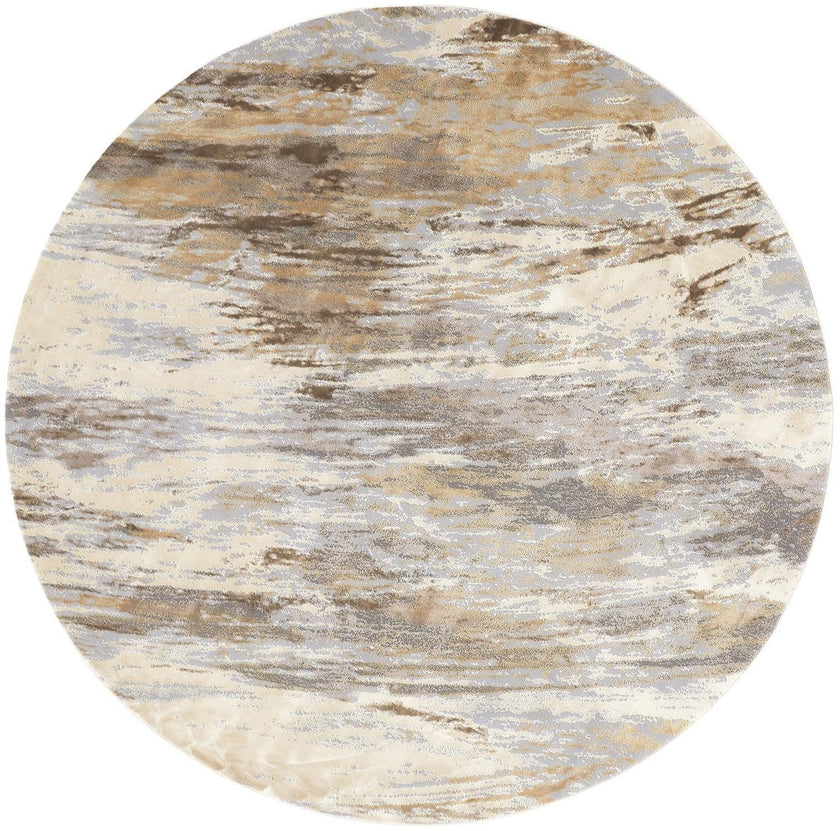 Feizy Parker 3704F Rug in Tan / Blue