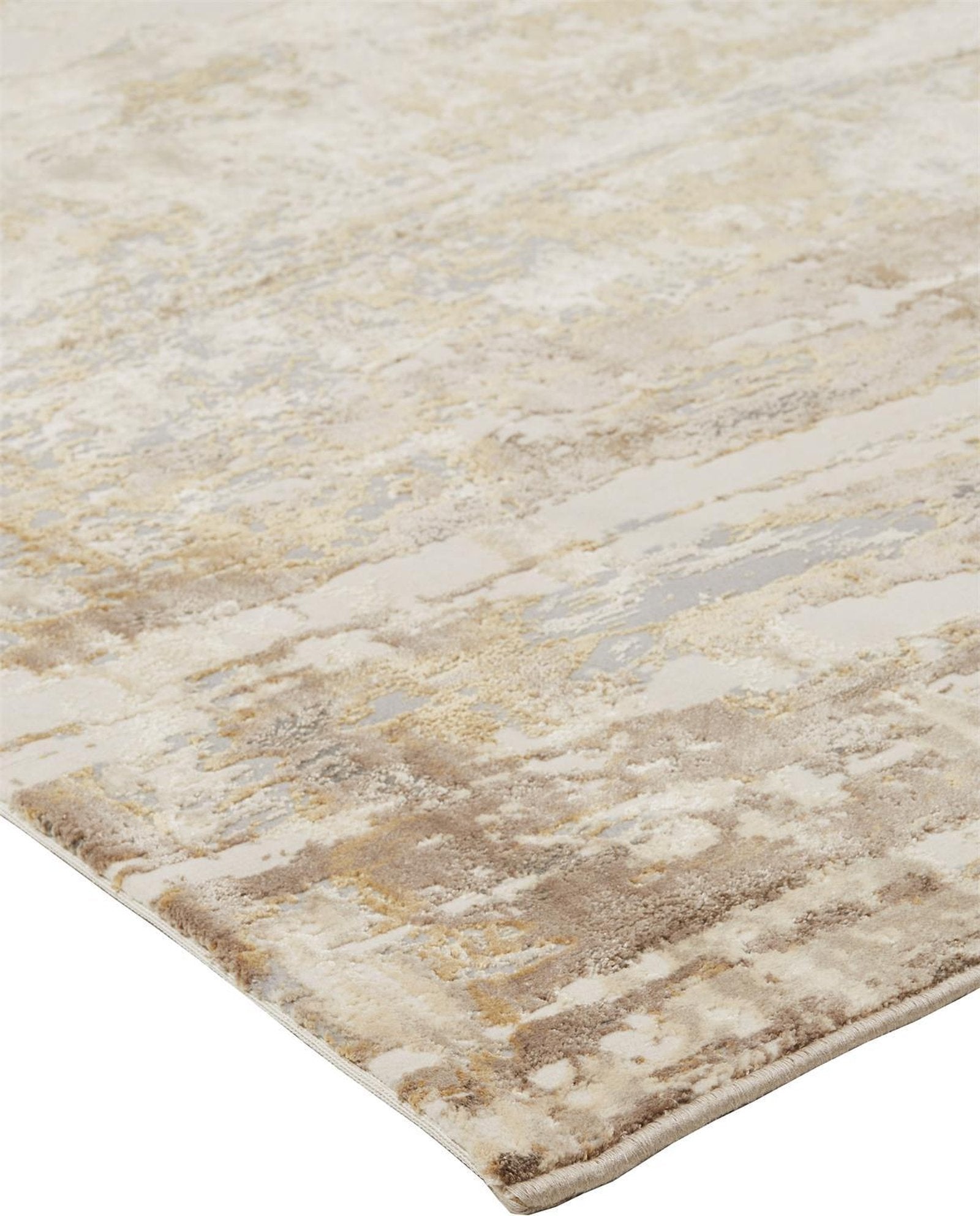 Feizy Parker 3709F Rug in Gray / Beige