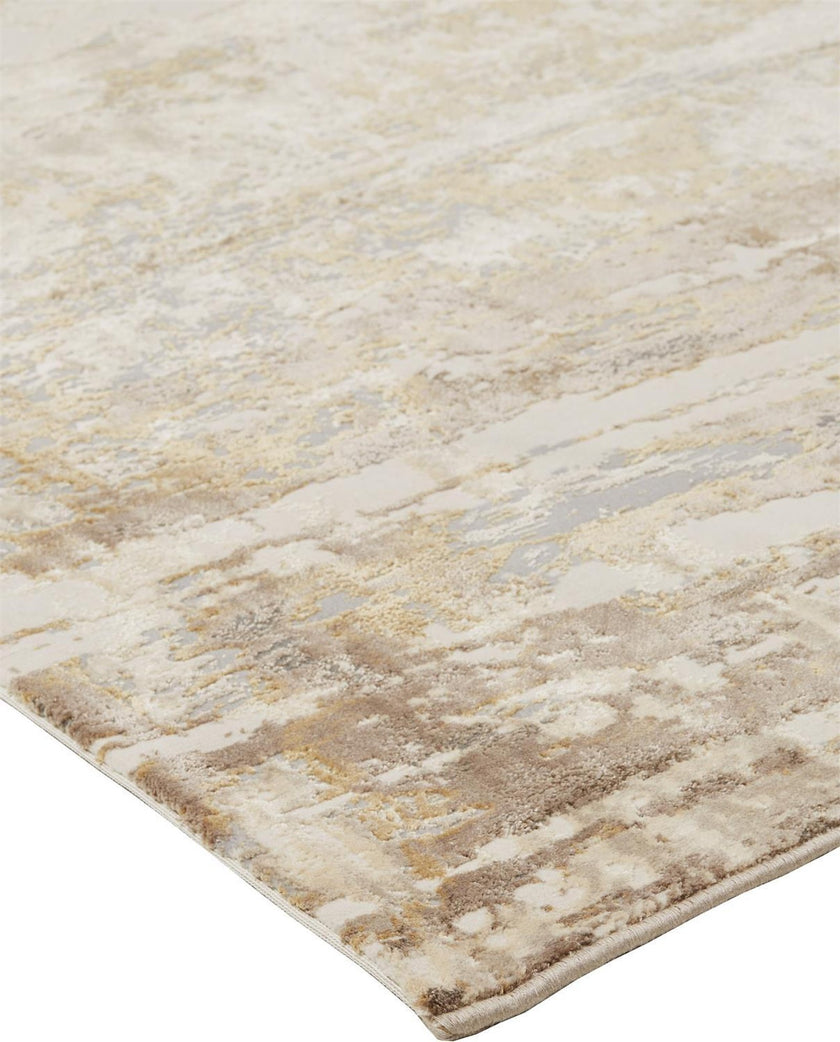 Feizy Parker 3709F Rug in Gray / Beige