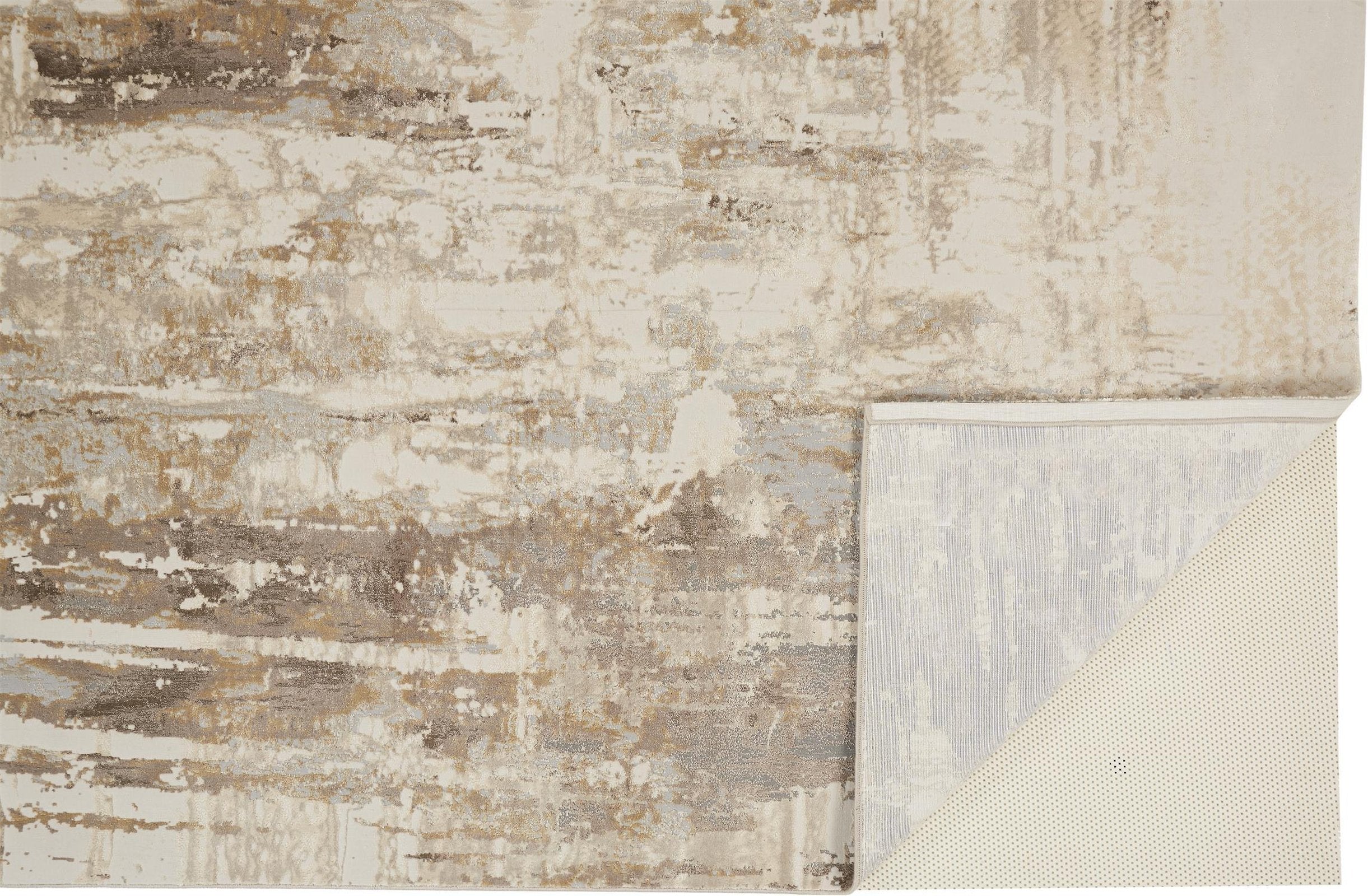 Feizy Parker 3709F Rug in Gray / Beige