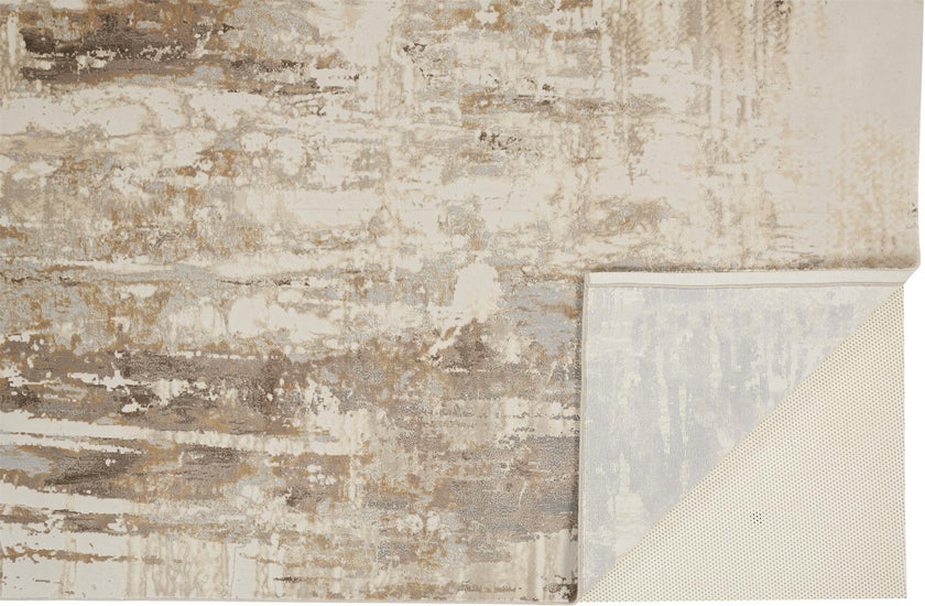 Feizy Parker 3709F Rug in Gray / Beige