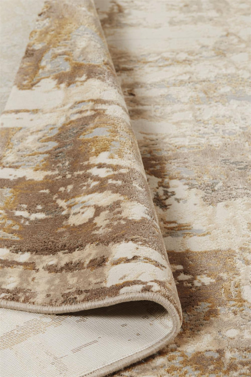 Feizy Parker 3709F Rug in Gray / Beige