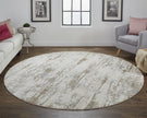Feizy Parker 3719F Rug in Silver / Beige