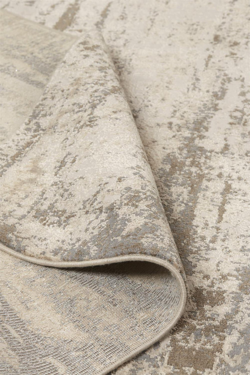 Feizy Parker 3719F Rug in Silver / Beige