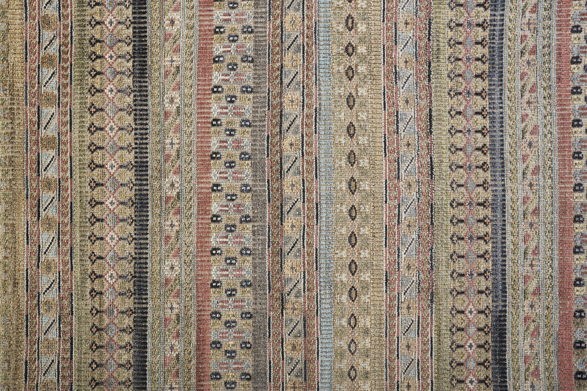 Feizy Payton 6498F Rug in Tan / Blue