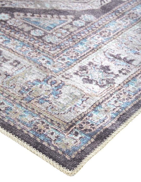Feizy Percy 39AGF Rug in Gray / Blue
